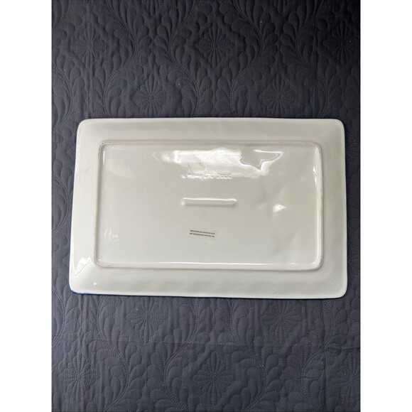 VTG American Flag Patriotic Chips & Dip Platter 4th Of July 16”x 10.5” x 1” Home - Picture 2 of 13